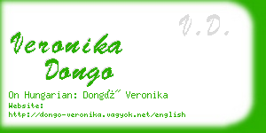 veronika dongo business card